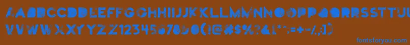 Truskey Font – Blue Fonts on Brown Background