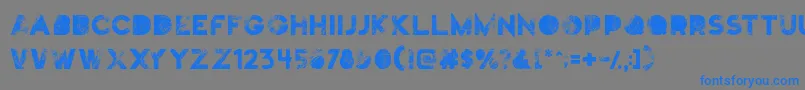 Truskey Font – Blue Fonts on Gray Background
