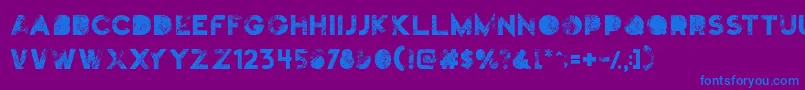 Truskey Font – Blue Fonts on Purple Background