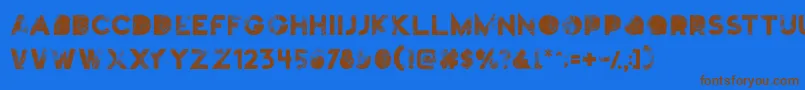 Truskey Font – Brown Fonts on Blue Background