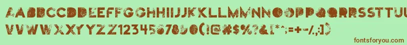 Шрифт Truskey – коричневые шрифты на зелёном фоне