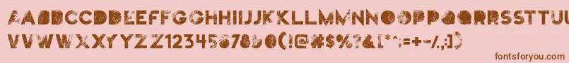 Truskey Font – Brown Fonts on Pink Background