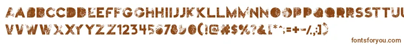 Truskey-Schriftart – Braune Schriften auf weißem Hintergrund