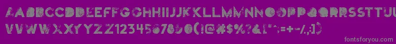 fuente Truskey – Fuentes Grises Sobre Fondo Morado