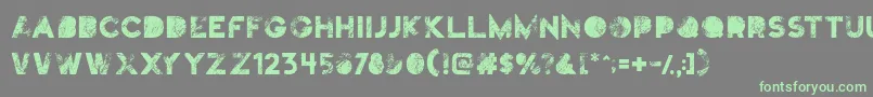 Czcionka Truskey – zielone czcionki na szarym tle
