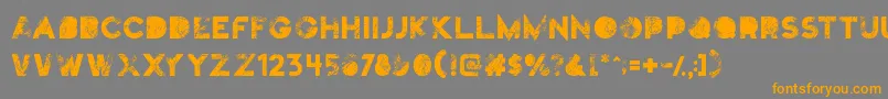 Truskey Font – Orange Fonts on Gray Background
