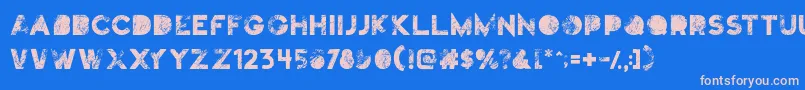 fuente Truskey – Fuentes Rosadas Sobre Fondo Azul