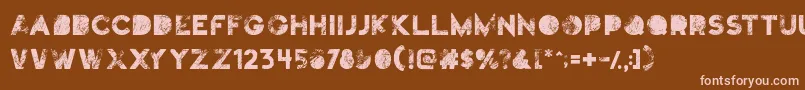 Truskey Font – Pink Fonts on Brown Background
