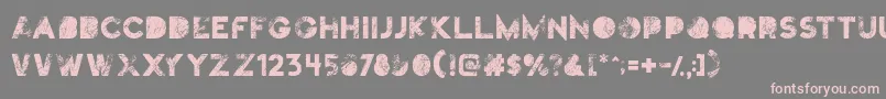 Fonte Truskey – fontes rosa em um fundo cinza
