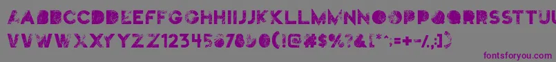 Truskey Font – Purple Fonts on Gray Background