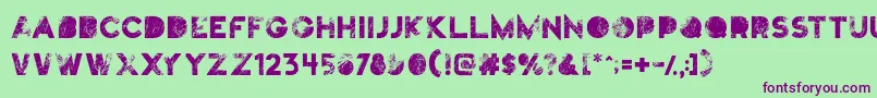 Шрифт Truskey – фиолетовые шрифты на зелёном фоне
