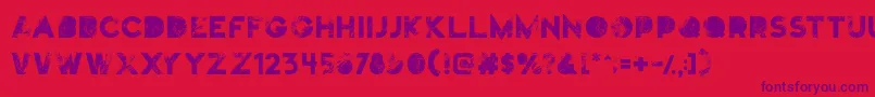 Truskey Font – Purple Fonts on Red Background