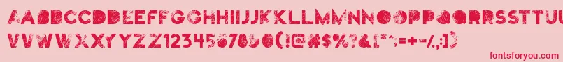 Truskey Font – Red Fonts on Pink Background