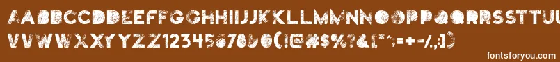 Truskey Font – White Fonts on Brown Background