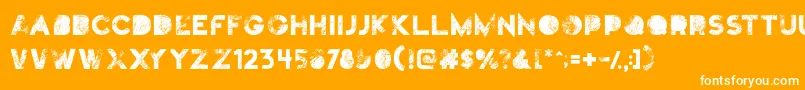 フォントTruskey – オレンジの背景に白い文字
