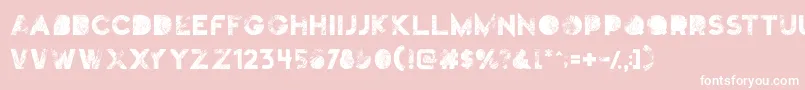 Truskey Font – White Fonts on Pink Background