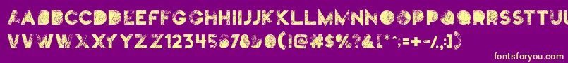 Truskey Font – Yellow Fonts on Purple Background