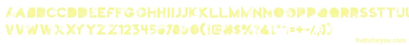 Czcionka Truskey – żółte czcionki na białym tle
