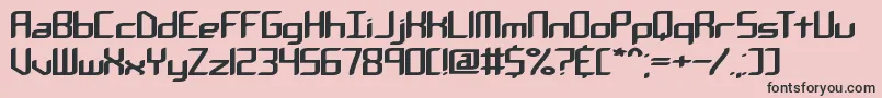 ChemicalReactionABrk Font – Black Fonts on Pink Background