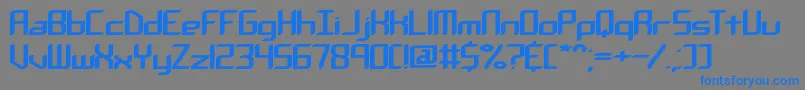 ChemicalReactionABrk Font – Blue Fonts on Gray Background