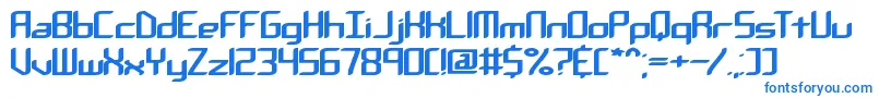 ChemicalReactionABrk-fontti – siniset fontit valkoisella taustalla