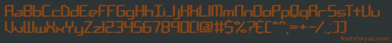 Шрифт ChemicalReactionABrk – коричневые шрифты на чёрном фоне