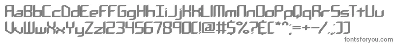 Шрифт ChemicalReactionABrk – серые шрифты на белом фоне