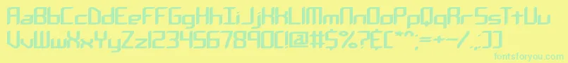 ChemicalReactionABrk Font – Green Fonts on Yellow Background