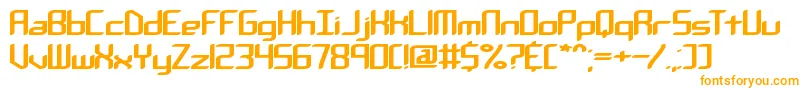 フォントChemicalReactionABrk – 白い背景にオレンジのフォント