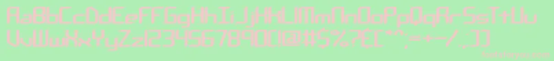 Шрифт ChemicalReactionABrk – розовые шрифты на зелёном фоне