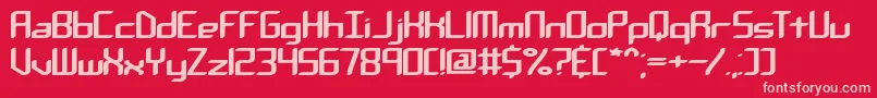 フォントChemicalReactionABrk – 赤い背景にピンクのフォント