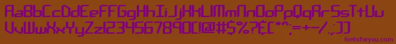 ChemicalReactionABrk Font – Purple Fonts on Brown Background