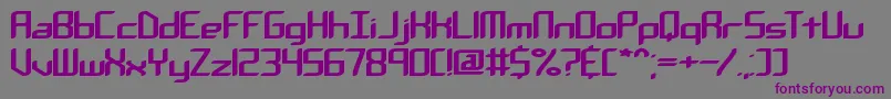 ChemicalReactionABrk Font – Purple Fonts on Gray Background