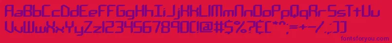 Шрифт ChemicalReactionABrk – фиолетовые шрифты на красном фоне