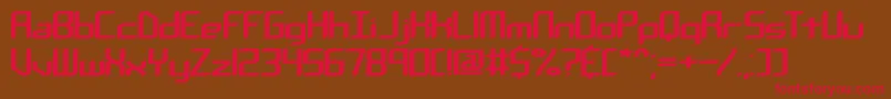 ChemicalReactionABrk Font – Red Fonts on Brown Background