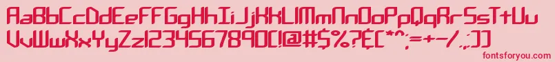 ChemicalReactionABrk-Schriftart – Rote Schriften auf rosa Hintergrund