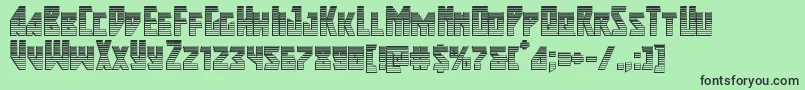 Majorforcechrome Font – Black Fonts on Green Background