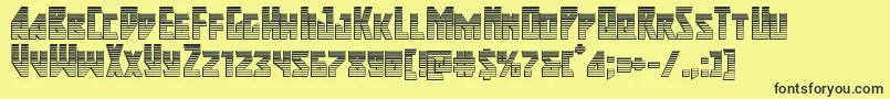 Majorforcechrome Font – Black Fonts on Yellow Background