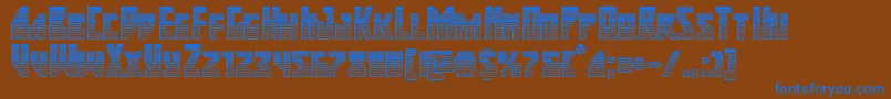 Majorforcechrome Font – Blue Fonts on Brown Background