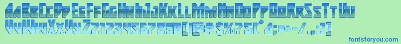 fuente Majorforcechrome – Fuentes Azules Sobre Fondo Verde