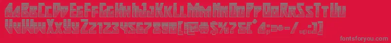 Majorforcechrome Font – Gray Fonts on Red Background