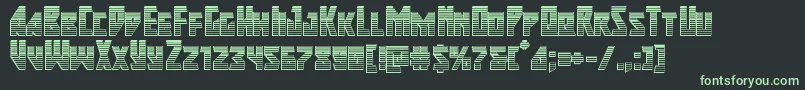 Majorforcechrome-Schriftart – Grüne Schriften auf schwarzem Hintergrund