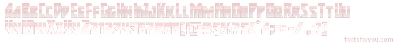 Majorforcechrome-Schriftart – Rosa Schriften auf weißem Hintergrund
