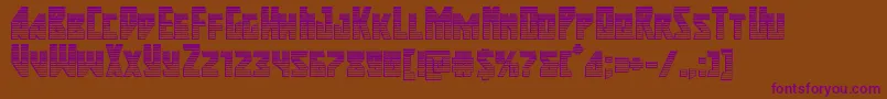 Majorforcechrome Font – Purple Fonts on Brown Background