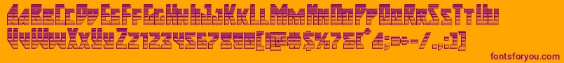 Majorforcechrome Font – Purple Fonts on Orange Background