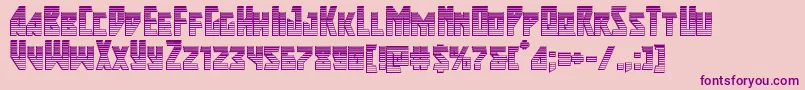 Police Majorforcechrome – polices violettes sur fond rose
