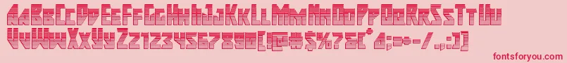 Majorforcechrome Font – Red Fonts on Pink Background