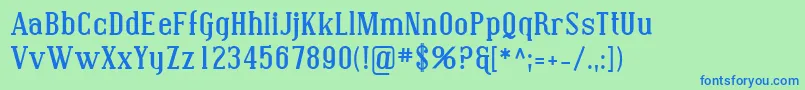 SfcovingtonBold Font – Blue Fonts on Green Background