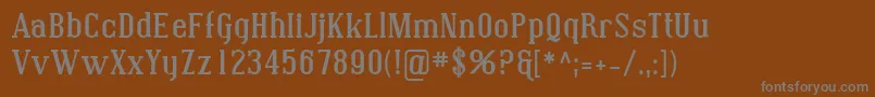 フォントSfcovingtonBold – 茶色の背景に灰色の文字