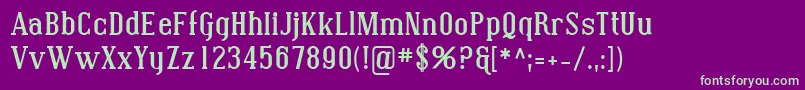 SfcovingtonBold Font – Green Fonts on Purple Background